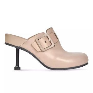 Worn once! Mallorca heeled mule size eu38/us8